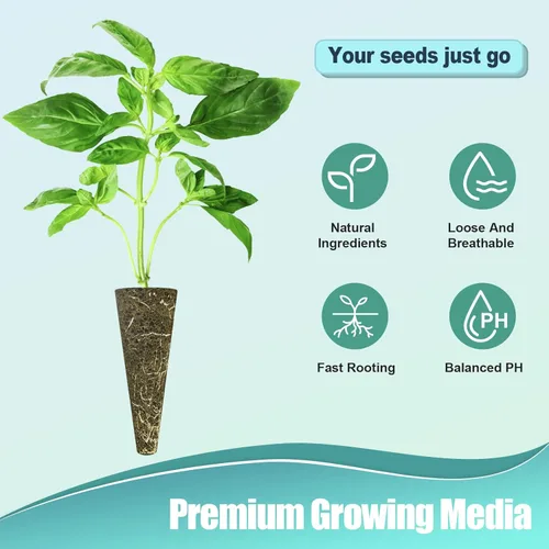 Miniatura 4 de Haligo Kit de semillas de 64 piezas para Aerogarden, suministros hidropónicos para todos los sistemas de cultivo hidropónico de marcas, kit