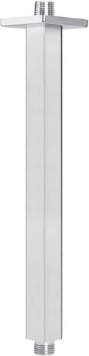 NearMoon Brazo de ducha montado en el techo con brida, conexión universal 1/2 NPT brazo de ducha cuadrado recto para cabezal de ducha de lluvia Cromo