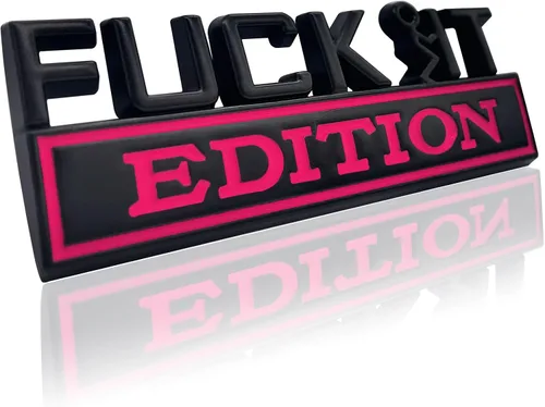 Miniatura 9 de Emblemas exteriores para coche, emblema 3D adhesivo de calcomanía, emblema Fuck-IT edición 3D, calcomanía para guardabarros de coche y camión, Negro