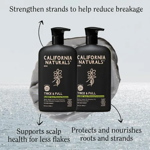 Miniatura 3 de California Naturals Mens Re:Gro - Juego de champú y acondicionador, antiadelgazamiento y apoyo al crecimiento del cabello, todo tipo de cabello