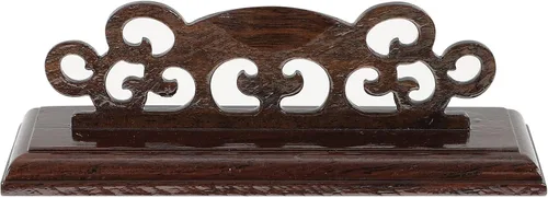 ARTIBETTER Soporte de exhibición de ventilador plegable Soporte de ventilador de mano chino para exposición decoración oriental negro 4.7 in