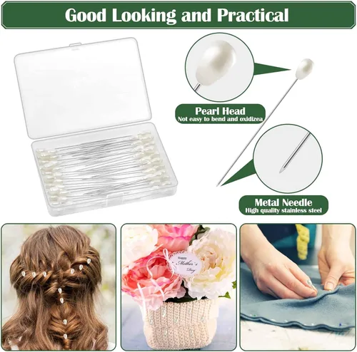 Miniatura 5 de PAXCOO Kit de arreglos florales con cinta verde y alambre, pasador de flor de Boutonniere, cortador de alambre para suministros de fabricación