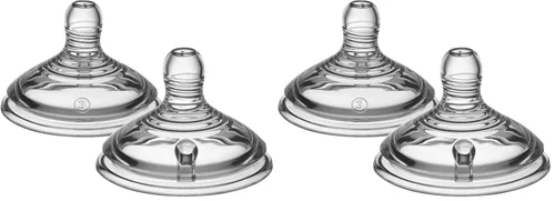 Miniatura 9 de Tommee Tippee Natural Start - Tetinas para biberón, parecidas al pecho para un pestillo natural, válvula anticólica, silicona suave, flujo medio