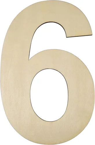 Miniatura 14 de HILAZA Número 1 Grande de Madera de 17 Pulgadas, Tablero de Señal de Número de Madera en Blanco Sin Terminar de 1/4 Pulgada de Grosor