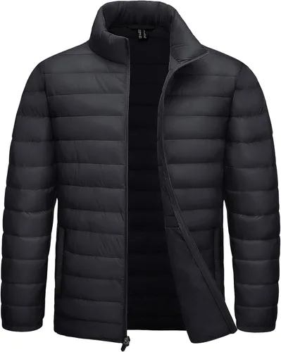 Miniatura 18 de TACVASEN Chaqueta Puffer Ligera para Hombre Chaquetas Acolchadas de Invierno Puffy Abrigadas Resistentes al Agua Resistentes al Viento Abrigos