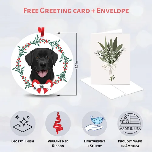 Miniatura 2 de Adorno de Navidad personalizado de Beagle, adorno personalizado con nombre de mascota, regalos para los amantes de los perros Beagle, decoración