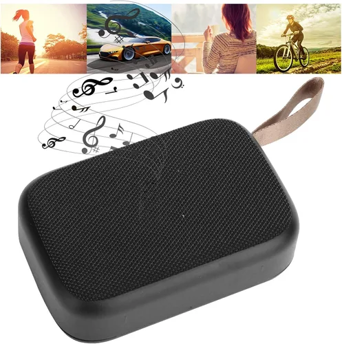 Miniatura 5 de Altavoz Bluetooth4.2, subwoofer estéreo de sonido de alta fidelidad, reproductor de música portátil USB, con radio FM, llamadas de manos, para Negro