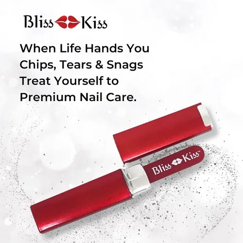 Miniatura 8 de Lima de uñas con punta de cristal, de Bliss Kiss, S, Rojo