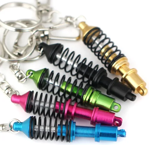 Miniatura 7 de Llavero creativo modelo autoparte de moda coilover amortiguador Maycom, color rojo, Hecho por el hombre, S