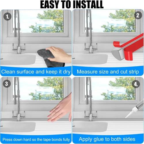 Miniatura 4 de MYFAMIREA Moldura Flexible de Cuarto de Círculo de 120 Pulgadas de Despegar y Pegar Moldura de Acabado de Goma de Cuarto de Círculo Autoadhesiva Gris