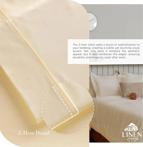 Miniatura 3 de Linen Home Juego de sábanas 100% de percal de algodón, fresco, ligero, sólido, tamaño queen, 4 piezas, 1 sábana encimera, 1 sábana ajustable, 03
