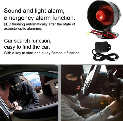 Miniatura 2 de Sistema de alarma de coche con arranque remoto Push to Engine Start Stop Button 12V Universal Start Stop Lock antirrobo