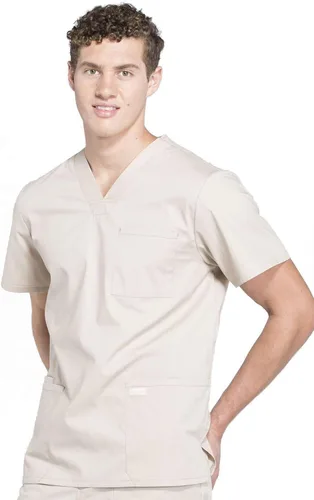 Miniatura 59 de Cherokee WW Professionals WW695 - Camisa de uniforme sanitario para hombre, con cuello en V