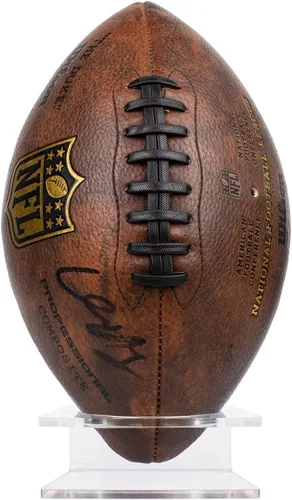 HillSpring Clear Display Stand for Football Basketball Volleyball Soccer Ball, Acrylic Mineral Collection Holder