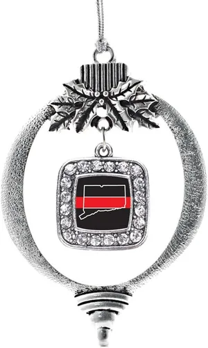 Miniatura 251 de Inspired Silver - Nana púrpura - Adorno de Navidad plateado - Adorno cuadrado para árbol de Navidad con circonita cúbica - Decoración colgante