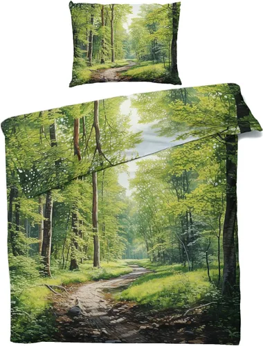 Miniatura 50 de Funda de edredón abstracta tamaño individual Juego de ropa de cama de arte colorido 2 piezas Funda de edredón con patrón de microfibra suave