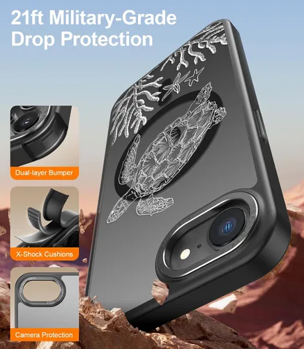 Miniatura 40 de Goodon para iPhone 15 Pro Max con protector de pantalla de privacidad, compatible con Magsafe, funda translúcida mate a prueba de golpes - Linda