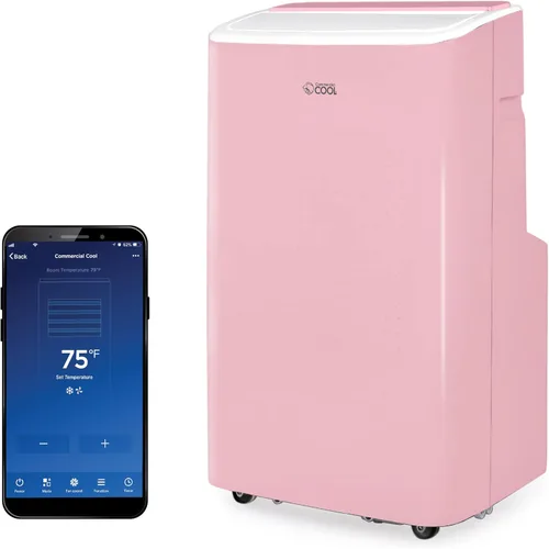 COMMERCIAL COOL Aire acondicionado portátil, deshumidificador y ventilador, aire acondicionado portátil de 9,000 BTU cubre hasta 400 pies cuadrados