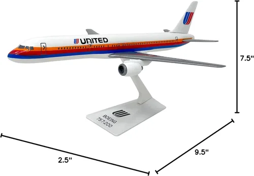 Miniatura 5 de United (76-93) 757-200 Escala 1:200 - Modelo de avión de plástico a presión - Réplica coleccionable de aviones United Airlines - Parte #