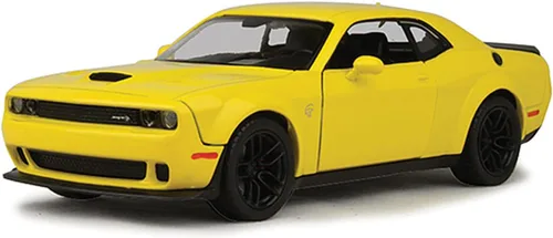Miniatura 2 de Motormax 2018 Dodge Challenger SRT Hellcat Widebody Amarillo 1/24 Diecast Model Car 79350
