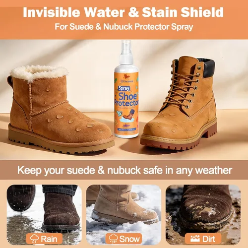 Miniatura 7 de Shoe Protector Spray - 6.76oz Professional Waterproof Stain Guard Advanced Nano Protection for Suede,Leather,Fabric