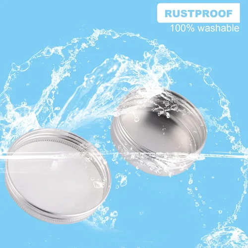 Miniatura 4 de OBKJJ 48 latas redondas de aluminio con tapa, latas de metal de 2 onzas, recipientes para velas de alimentos con tapas de rosca para manualidades
