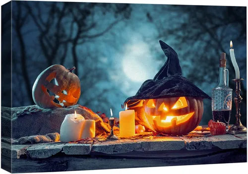 Miniatura 6 de wall26 Lienzo decorativo para pared, imágenes de Halloween, decoración de pared para el hogar, dormitorio, sala de estar, pinturas en lienzo