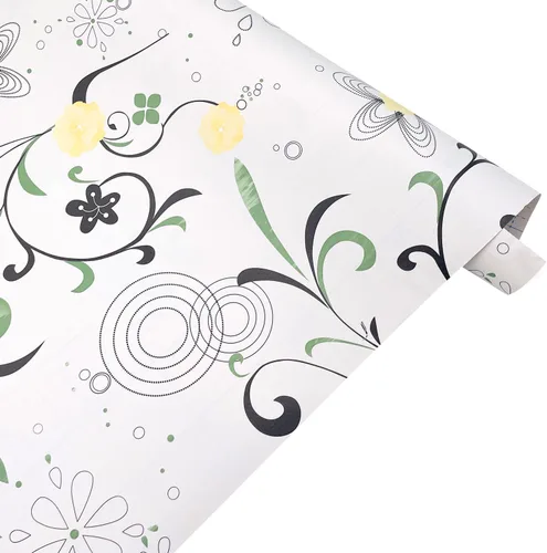 Miniatura 5 de Yifely Yellow Blooms - Revestimiento de papel decorativo para cajones y estantes, autoadhesivo, decoración de armario de almacenamiento de 17.7