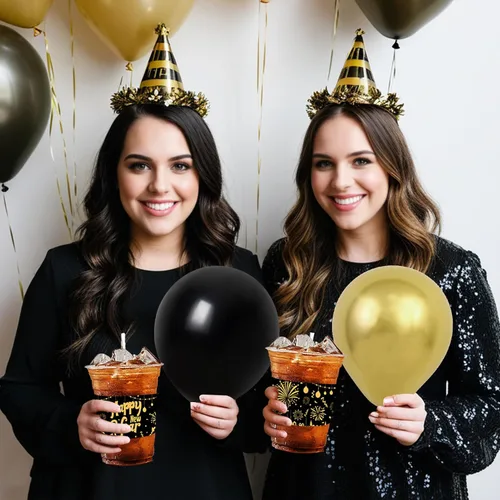 Miniatura 7 de CIEOVO 50 tazas de fiesta de Año Nuevo 2026, vasos desechables de plástico transparente de 12 onzas para fiesta de Año Nuevo, bebidas de helado