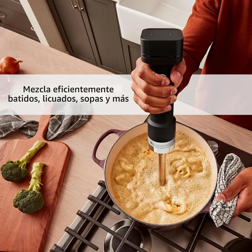 Miniatura 4 de KitchenAid Batidora de mano inalámbrica Go - batería incluida, KHBRV71, negro mate