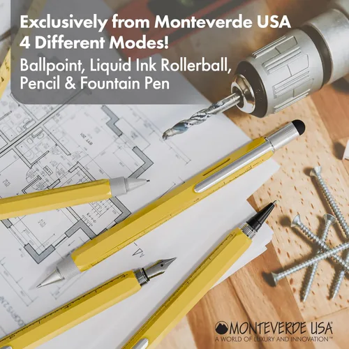 Miniatura 6 de Monteverde USA One Touch - Bolígrafo estilográfico, color amarillo (MV35231), tamaño mediano