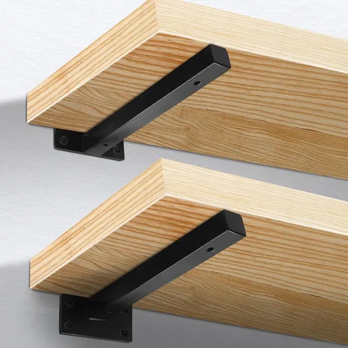 Soportes de estante flotantes de 8 pulgadas, resistentes, soportes de estantería cuadrados, soportes flotantes de metal, soportes de montaje en