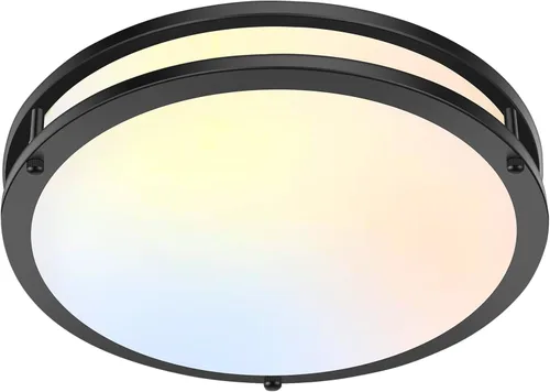 Miniatura 13 de Lámpara de techo empotrada negra, 30 W, 4000 lm, 5CCT, regulable, accesorio de lámpara de techo LED, 2700 K/3000 K/4000 K/5000 K/6500 K, ajustable