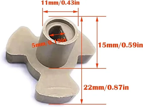 Miniatura 2 de 2PCS Microwave Turntable Coupler Oven Roller Guide Support Glass Tray Drive Coupling Replacement Parts