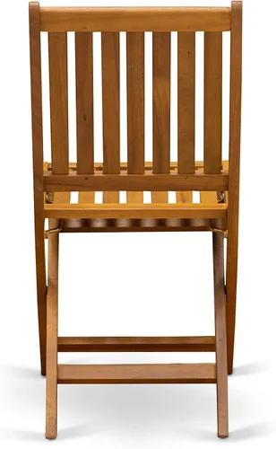 Miniatura 12 de East West Furniture DEDK9CWNA - Juego de comedor de 9 piezas para patio al aire libre, incluye una mesa rectangular de madera de acacia y 8 sillas