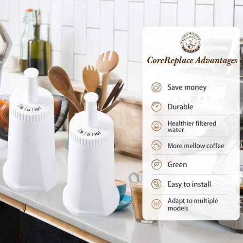 Miniatura 4 de Paquete de 4 filtros de agua de repuesto para máquina de espresso Breville Barista Touch BES880, Barista Pro BES878, Oracle Touch BES990, Oracle
