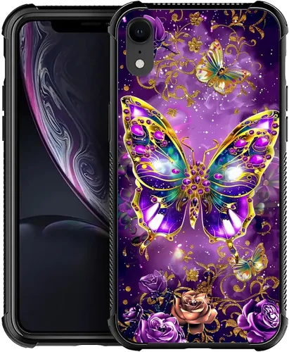 Miniatura 178 de CARLOCA Funda para iPhone XR, diseño de jirafa de cristal, ultra protección, a prueba de golpes, silicona suave TPU antideslizante para iPhone XR