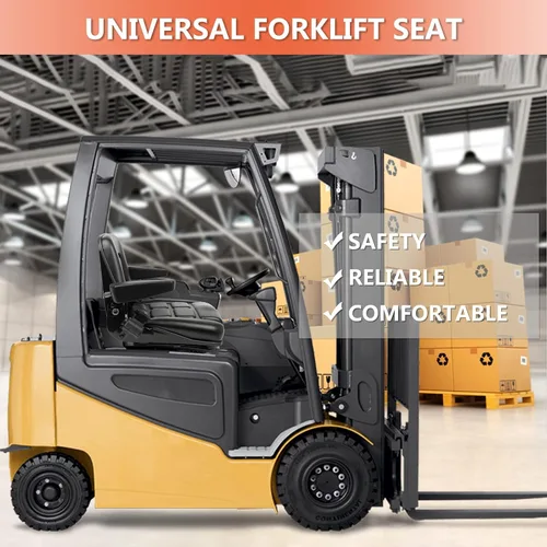 Miniatura 8 de Asiento universal para montacargas, asiento para tractor con micro interruptor, apoyabrazos y cinturón de seguridad, para tractor, excavadora