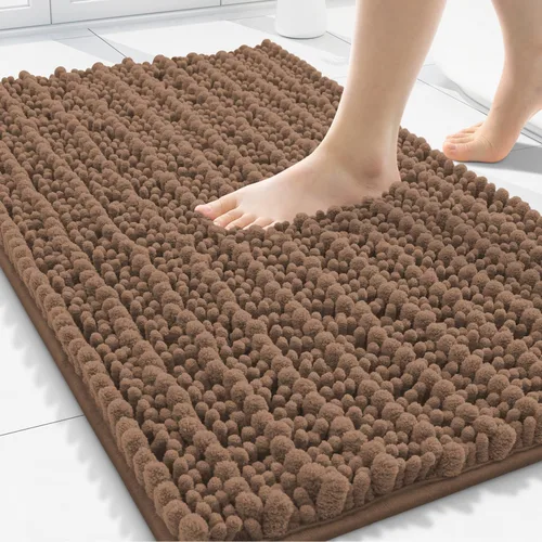Miniatura 315 de Smiry Alfombras de Baño 24x16 pulgadas, Alfombras de Baño de Chenilla Extra Suaves y Absorbentes, Respaldo de Goma Antideslizante, Lavable a Máquina