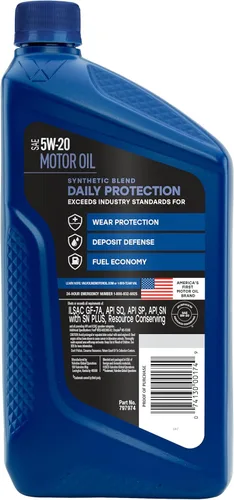 Miniatura 3 de Valvoline Protección Diaria Aceite de motor de mezcla sintética SAE 5W-20, 1 cuarto de galón, caja de 6 unidades (el empaque puede variar)
