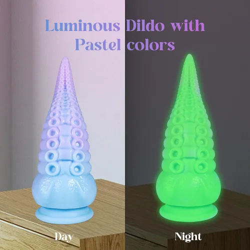 Miniatura 3 de Consolador Tentáculo Juguetes Sexuales para Adultos: Consolador monstruo luminoso grueso de 7.5 pulgadas con ventosa, consoladores grandes