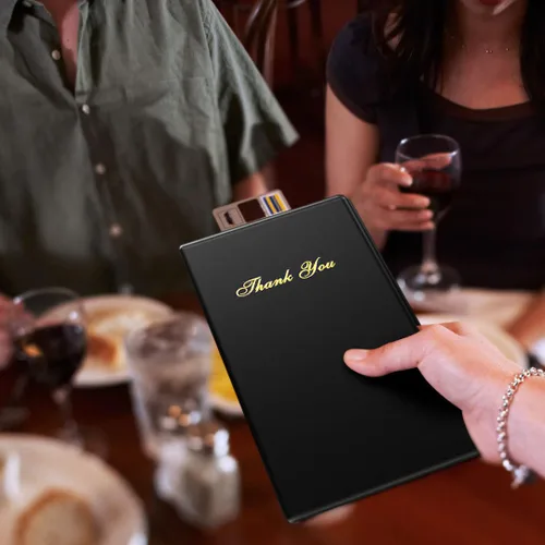 Miniatura 4 de Presentadores de cheques para restaurantes – Paquete de 20 libros de cheques de invitados para servidores – Soporte para cheques – Libro de cheques