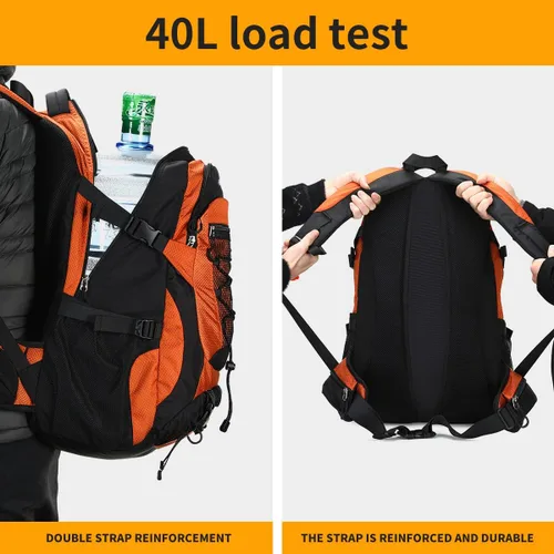 Miniatura 6 de Mochila BOVIP de 40L para senderismo, impermeable, ligera, mochila de día, mochila de viaje, deportes, camping, para hombres y mujeres