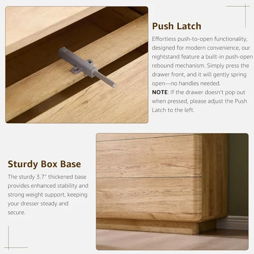 Miniatura 7 de ACCOHOHO Cómoda de 6 cajones para dormitorio, cómoda moderna de 42 pulgadas de altura, organizador de almacenamiento de madera con cajones grandes
