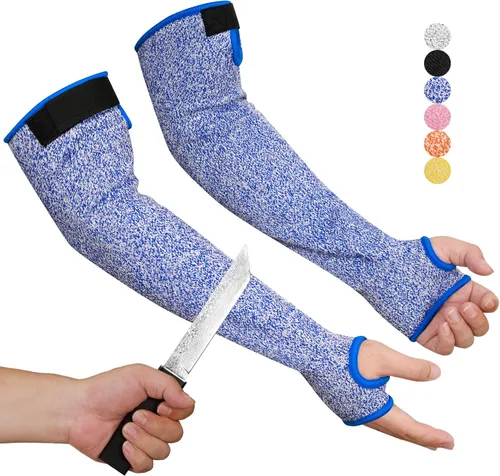 Miniatura 12 de Mangas de brazo resistentes a cortes para hombres y mujeres, protectores de brazo para piel fina y moretones para jardinería, agricultura, patio