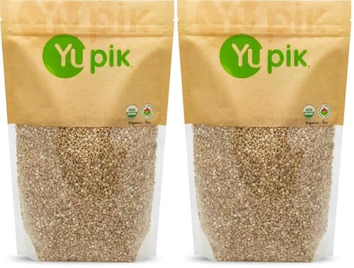 Miniatura 7 de Yupik Trigo sarraceno blanco orgánico, sin cáscara, 2.2 lb (35.2 oz), sin gluten, sin OGM, Kosher, vegano, granos crudos enteros, kasha, sin trigo
