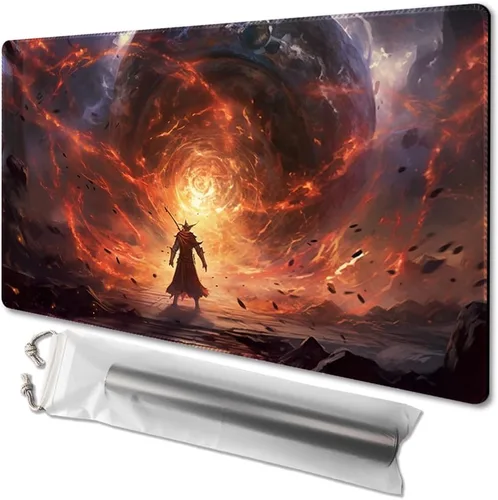 Miniatura 8 de MTG - Tapete de juego tamaño 24 x 14 pulgadas, bolsas de almacenamiento antideslizantes, ideal para entusiastas de los juegos de cartas, tapete