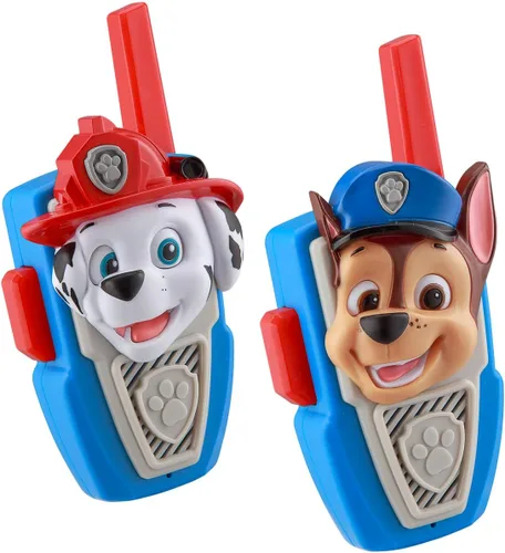 eKids Walkie Talkies de juguete de la Patrulla Canina para niños, sin estática y con rango extendido para interiores y exteriores, juguetes de la