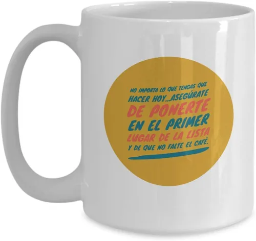 Miniatura 3 de Taza de Cafe Primer Vaso, taza de téa Mate Copa divertidas, tazas personalizadas, taza de café inspiradoras, taza con mensajes positivos., 11onza