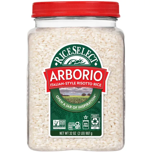 RiceSelect Arborio Rice for Italian Risotto, arroz sin gluten premium, sin OMG, tarro de 32 onzas, (paquete de 1)